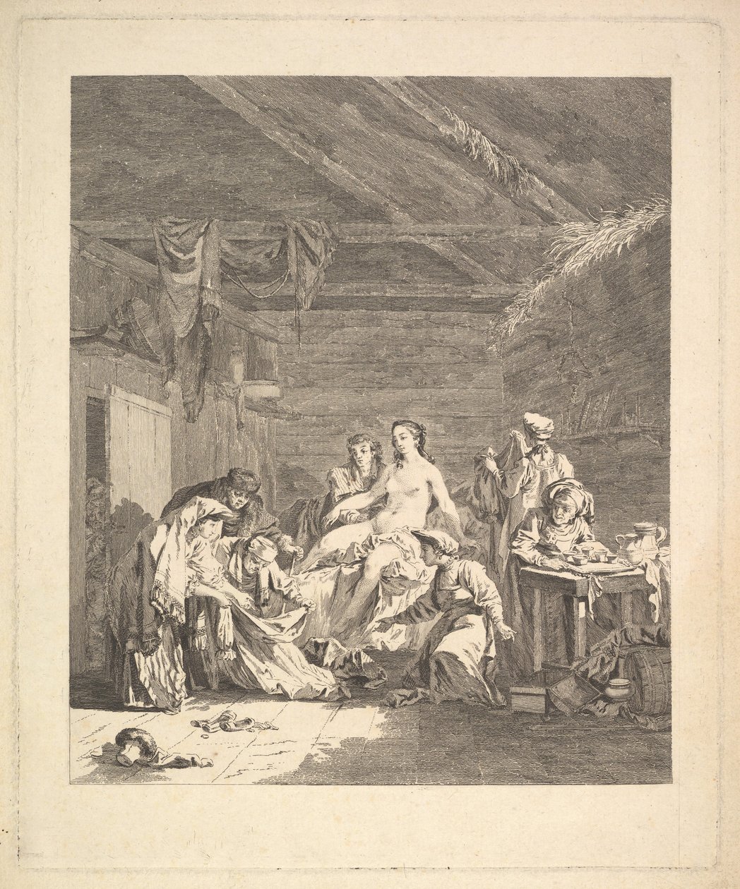 Viñeta del primer volumen, página 165: Uso de los rusos después del matrimonio y antes de la boda de Augustin de Saint Aubin