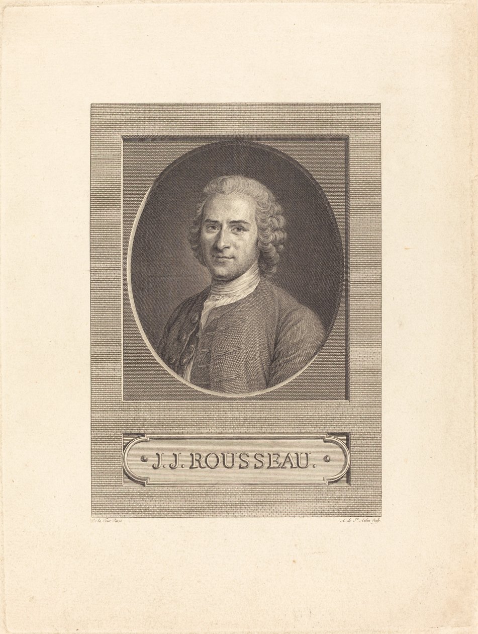 J.J. Rousseau de Augustin de Saint Aubin after Maurice Quentin