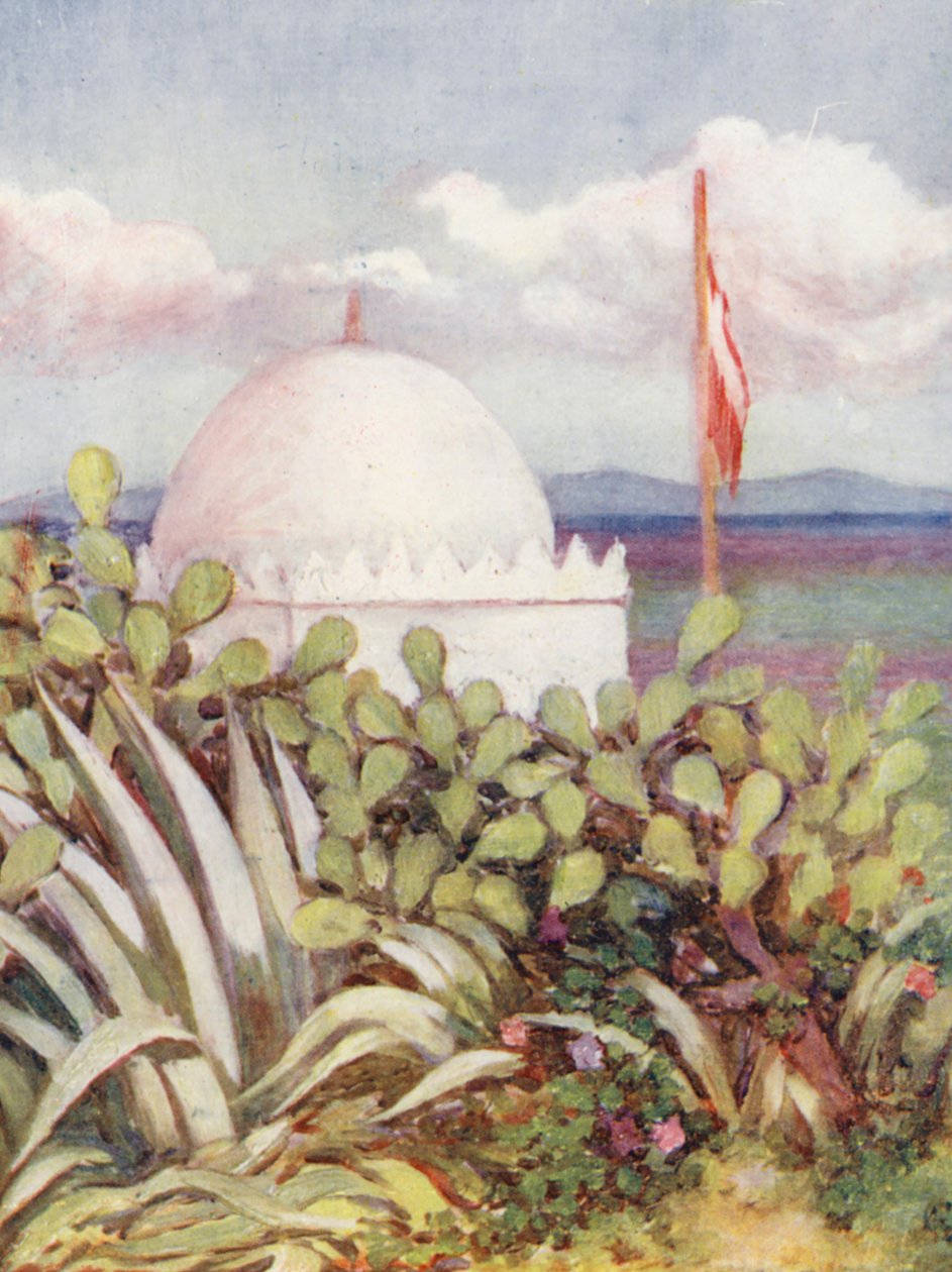 Un morabito cerca de Tánger (litografía en color) de Augustine Fitzgerald
