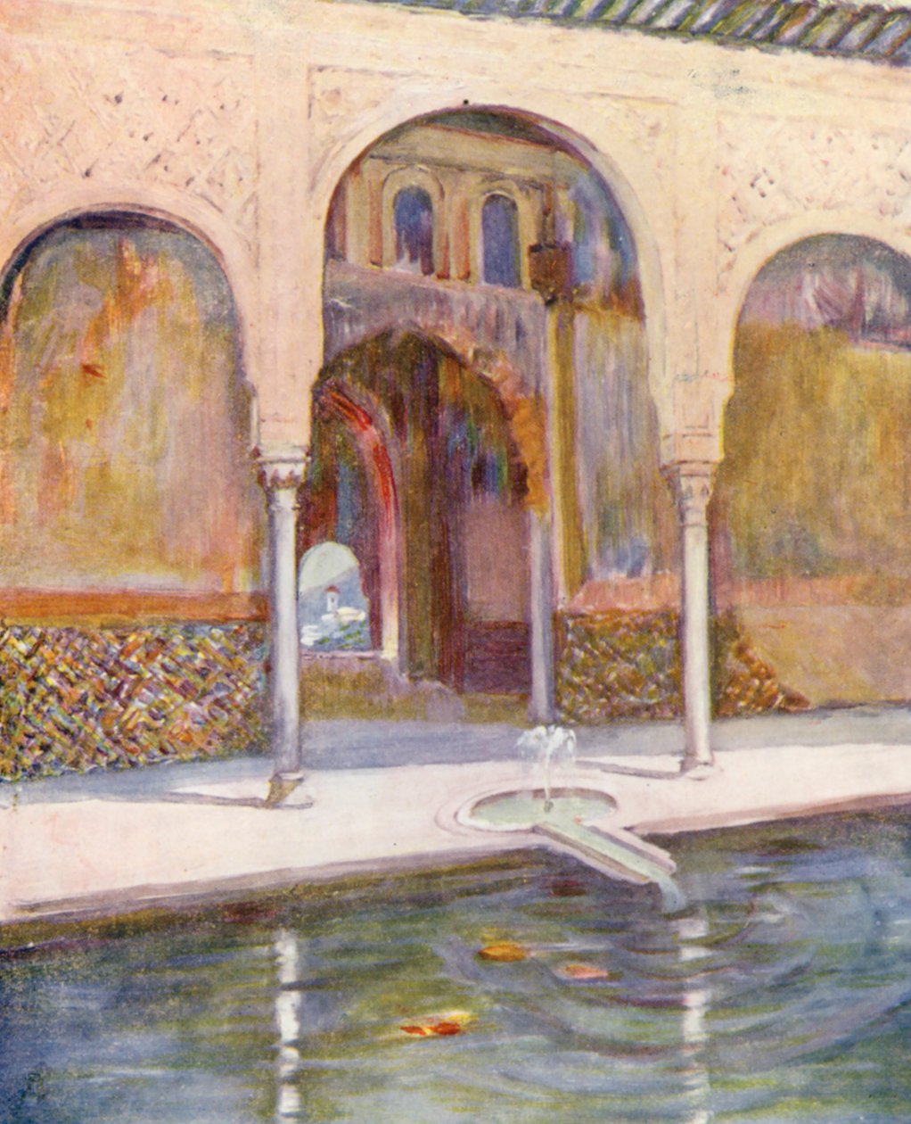 Salón de Embajadores, La Alhambra (litografía en color) de Augustine Fitzgerald