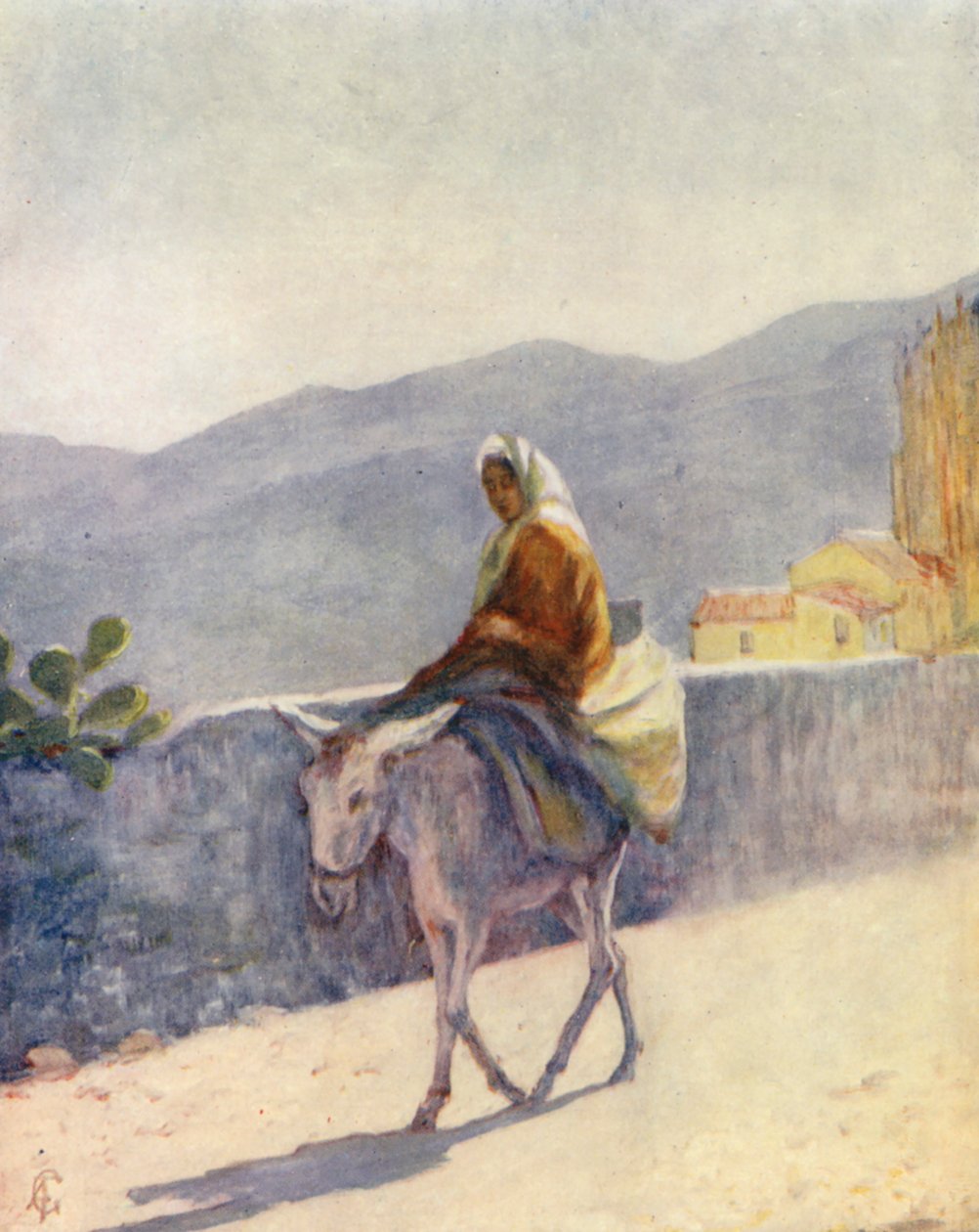 En la carretera de Ronda (litografía en color) de Augustine Fitzgerald