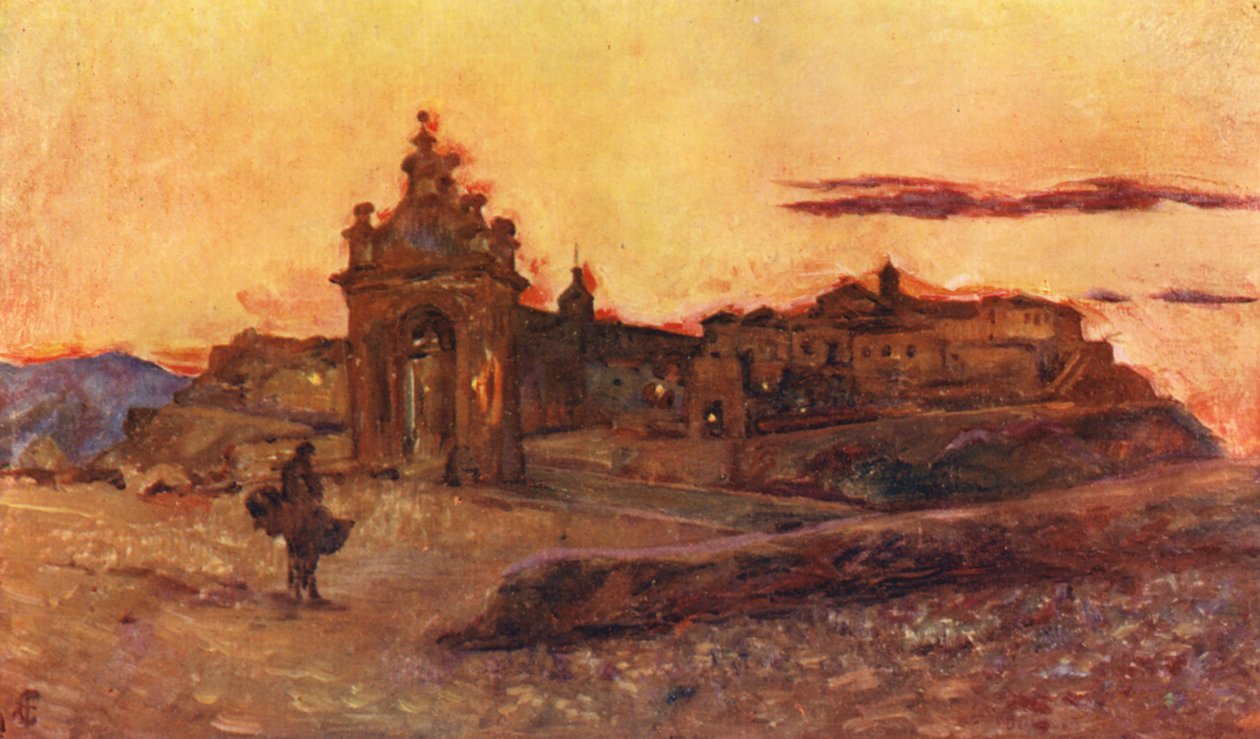 Puesta de sol en Toledo (litografía en color) de Augustine Fitzgerald