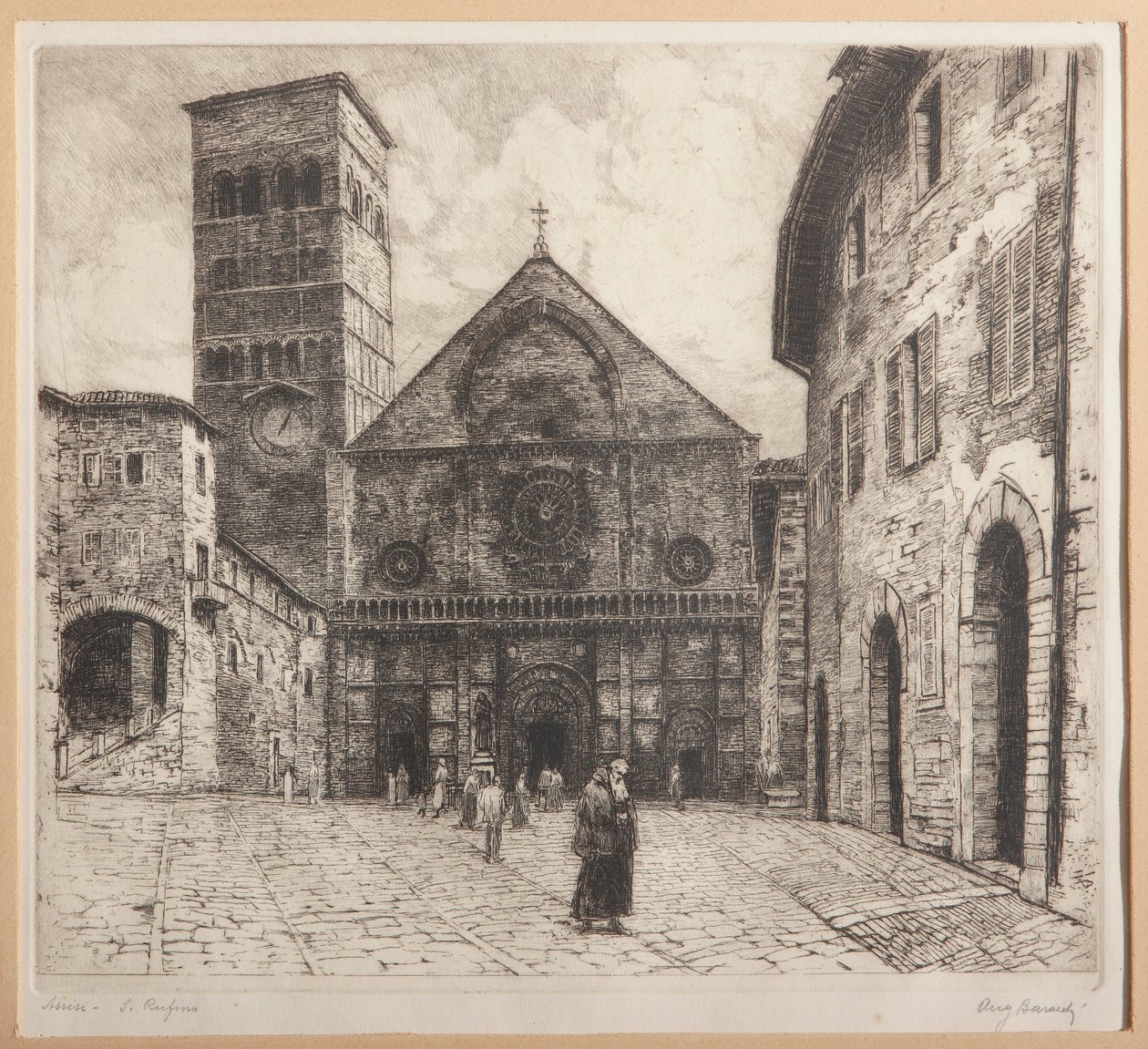 Asís, S. Rufino (grabado sobre papel) de Augusto Baracchi