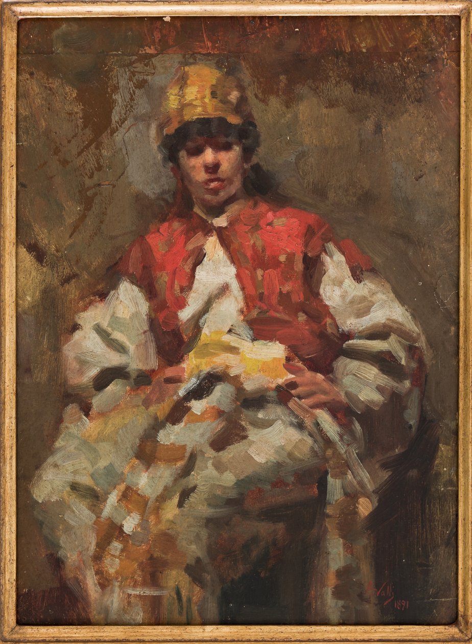 Figura femenina (óleo sobre papel) de Augusto Valli