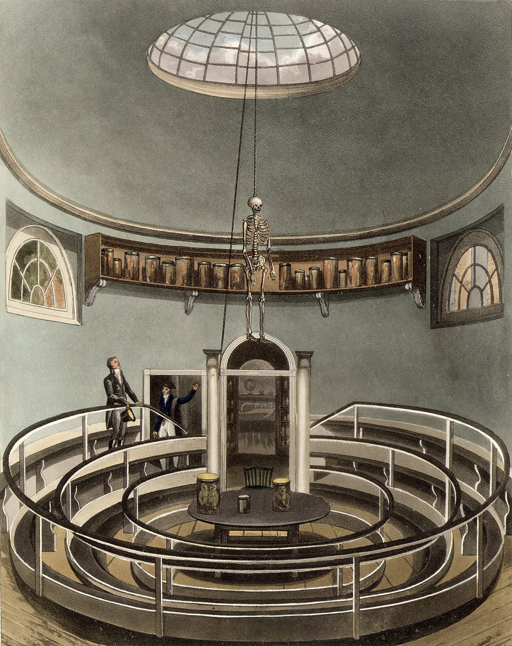 Interior del Teatro de Anatomía, Cambridge, de 