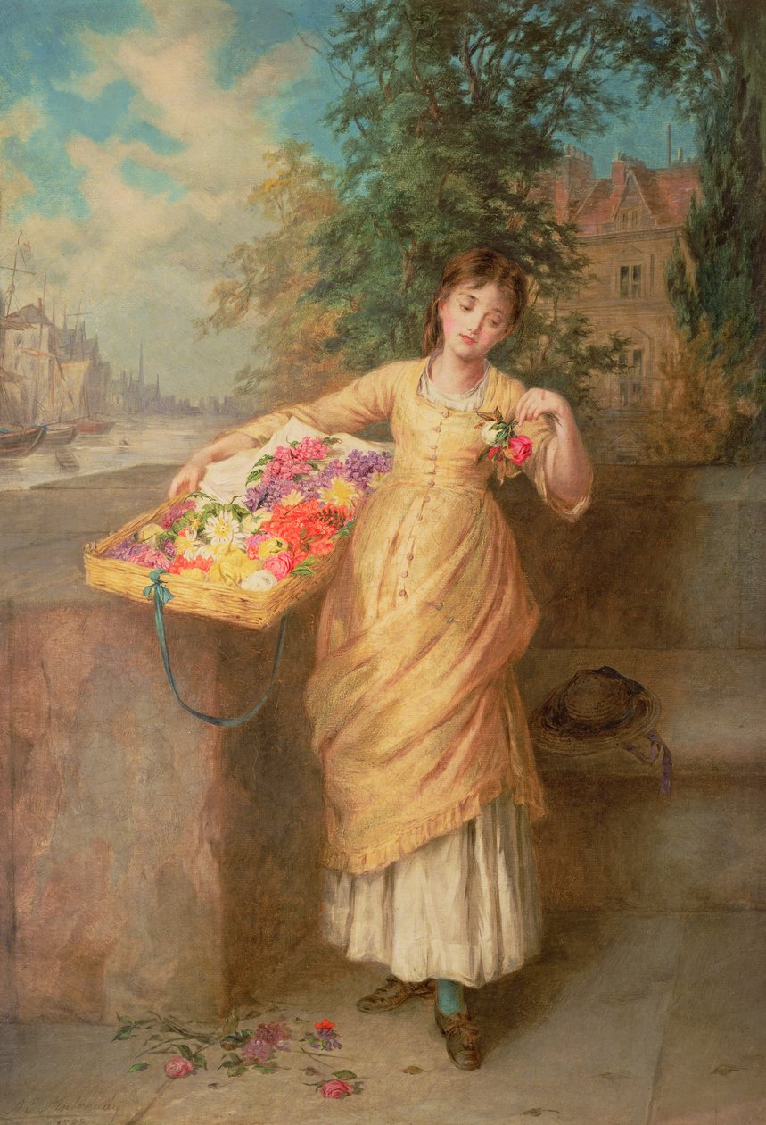 La vendedora de flores, 1882 | Augustus Edward Mulready