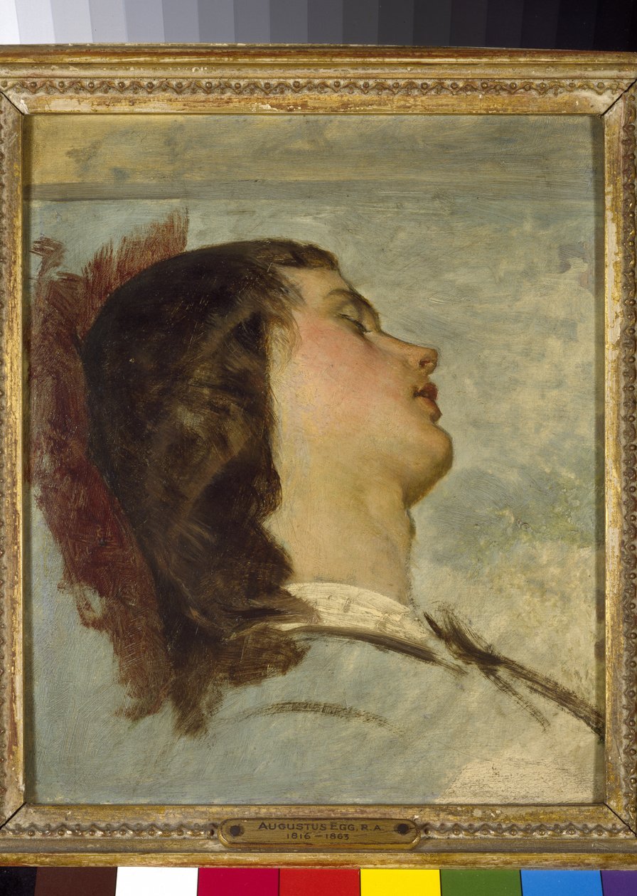 Estudio preparatorio para Las compañeras de viaje, c.1862 de Augustus Leopold Egg