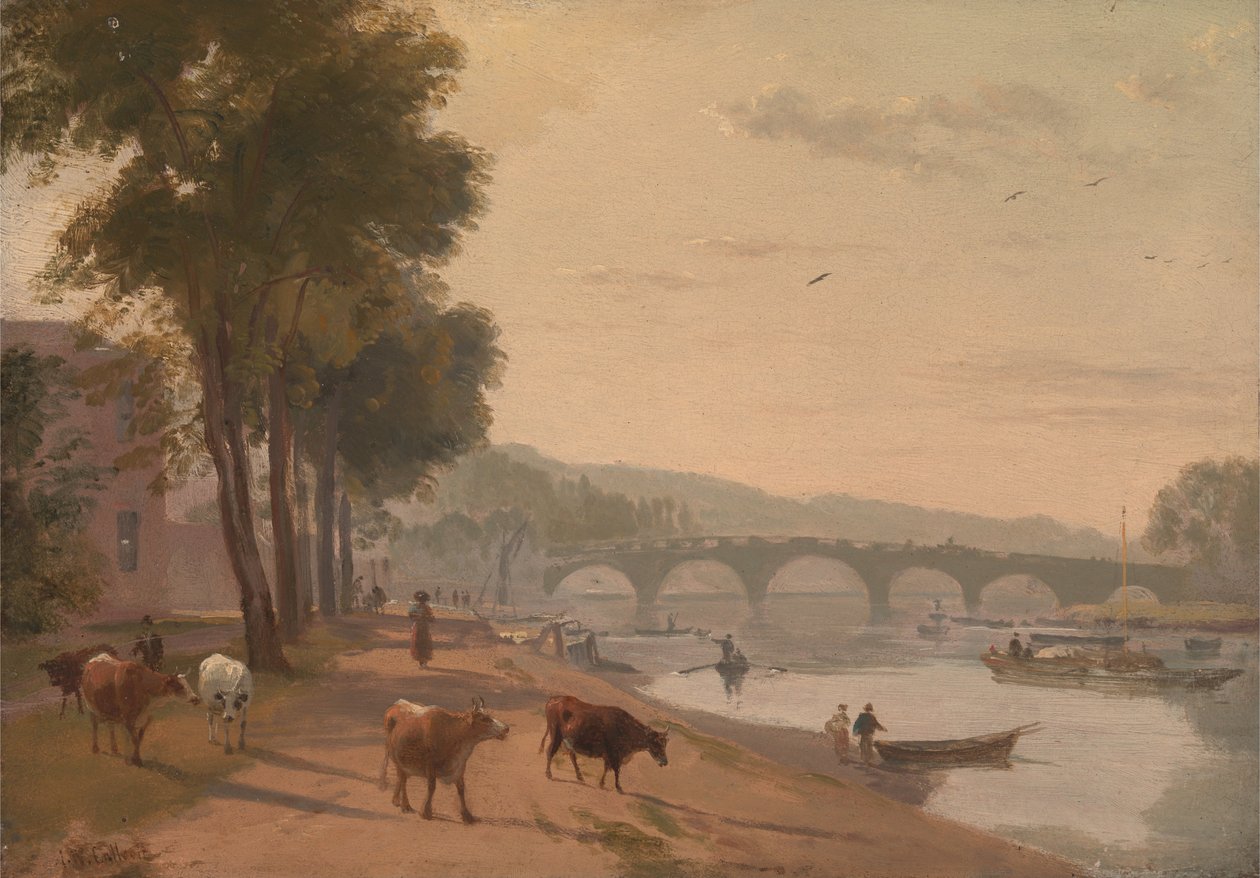 Vista del Puente de Richmond, en el Támesis de Augustus Wall Callcott