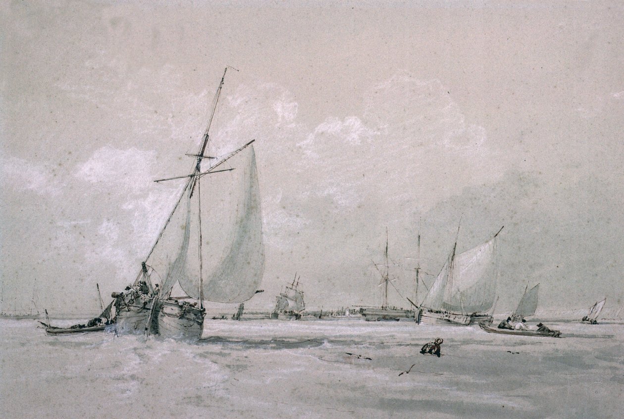 Barco pesquero a la deriva de Augustus Wall Callcott