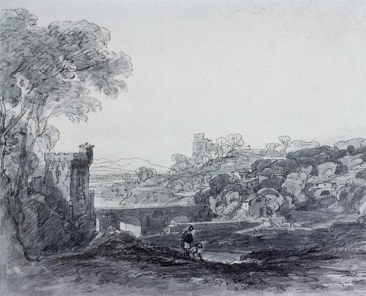 Vista en Italia de Augustus Wall Callcott