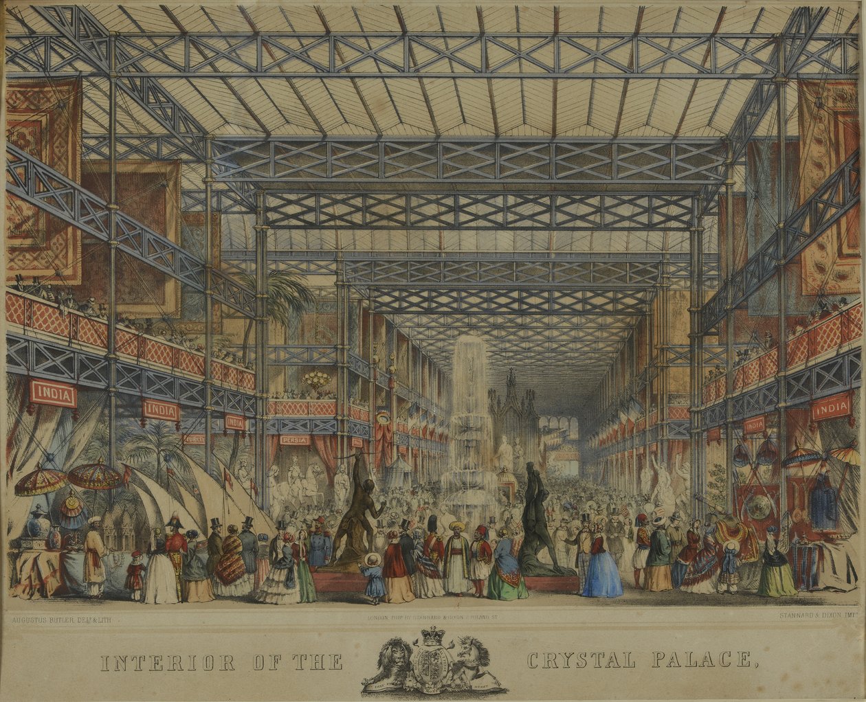 Interior del Palacio de Cristal, 1851 de Augustus Butler