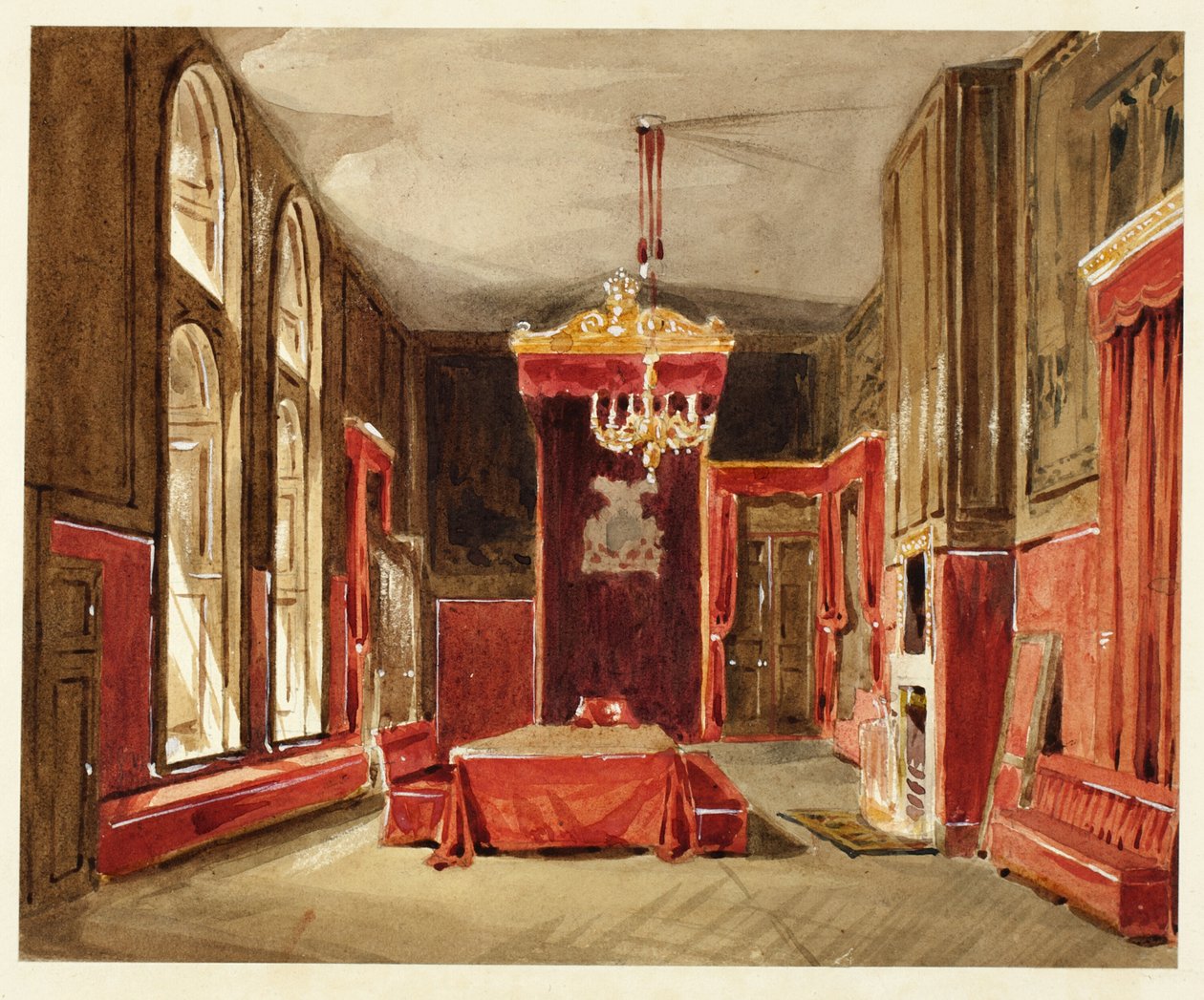 Estudio para la Sala de Estar, St. James, de Microcosm of London de Augustus Charles Pugin