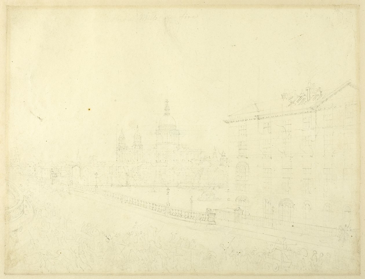 Estudio para el incendio de Londres, de Microcosm of London de Augustus Charles Pugin
