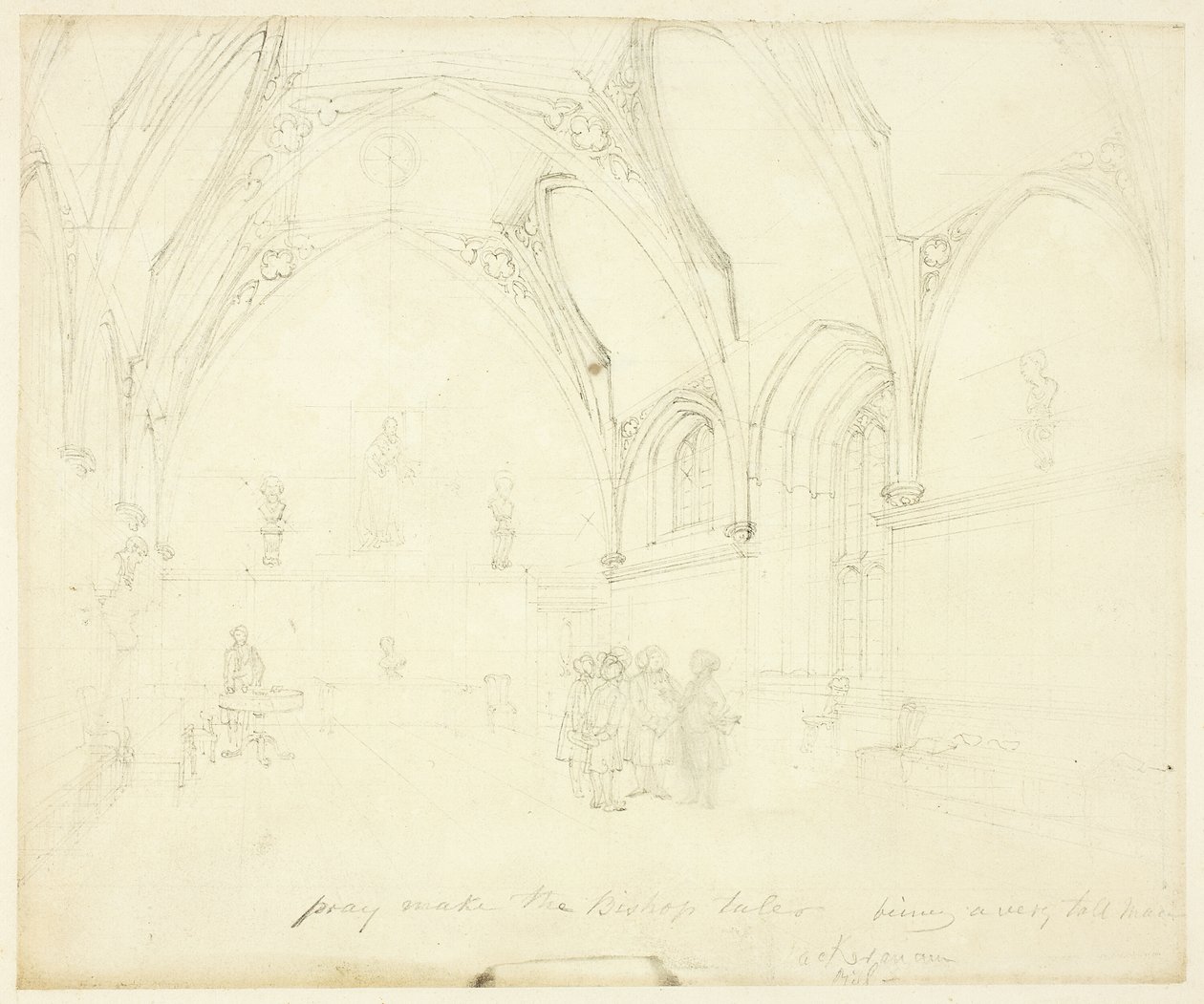 Estudio para el palacio de Lambeth, de Microcosm of London de Augustus Charles Pugin