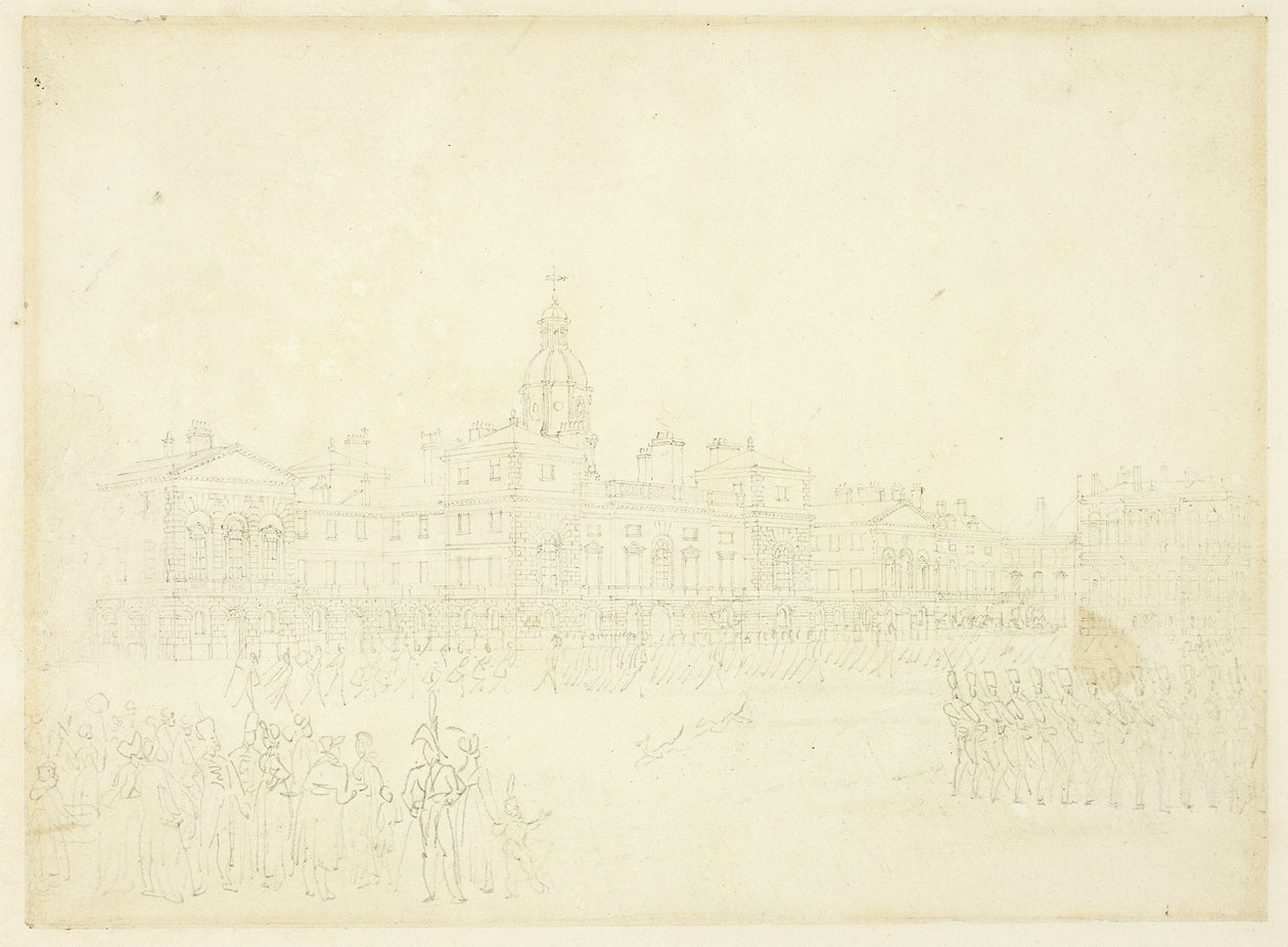 Estudio para montar guardia, St James Park, de Microcosm of London de Augustus Charles Pugin