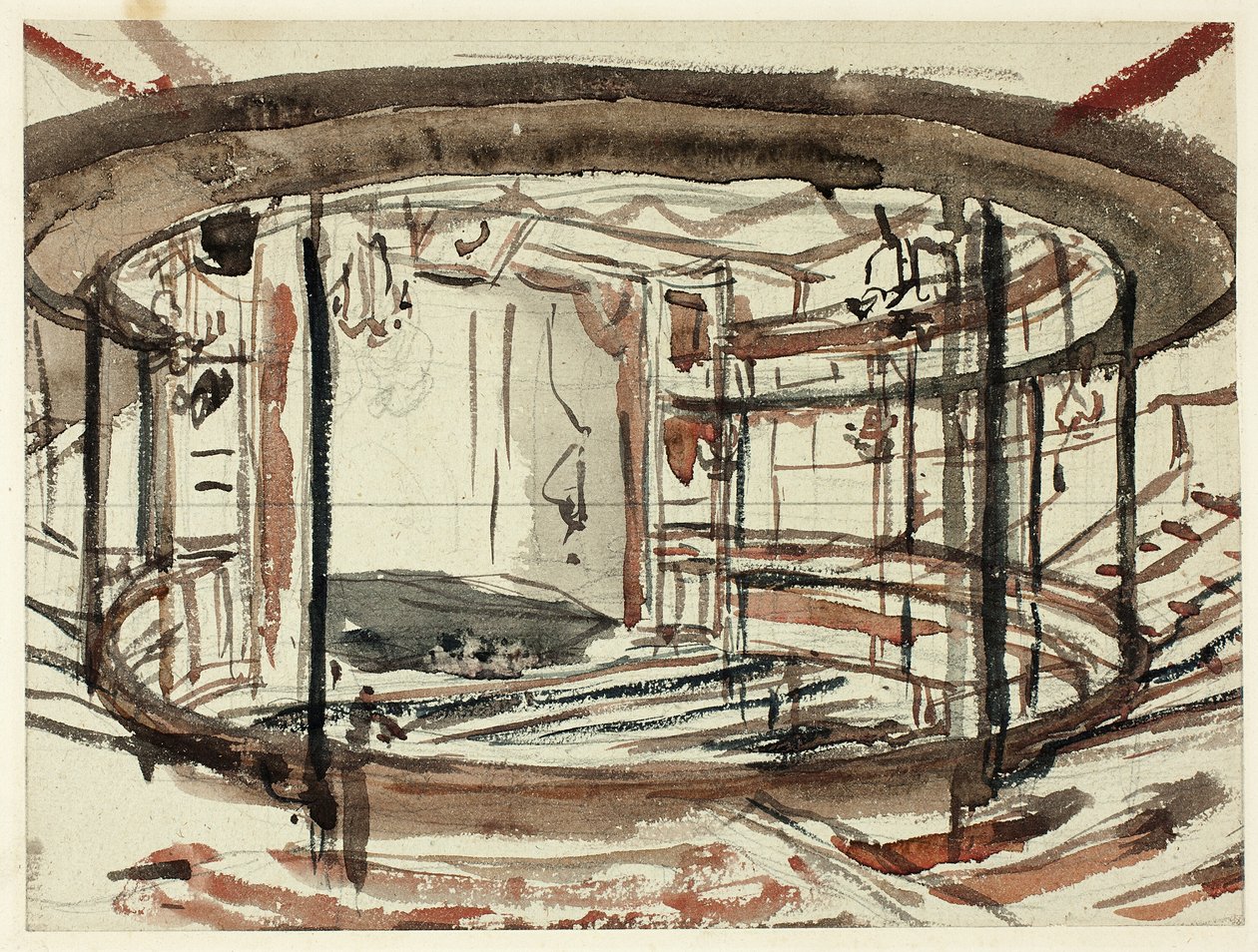 Estudio para el Teatro Sadlers Wells de Augustus Charles Pugin