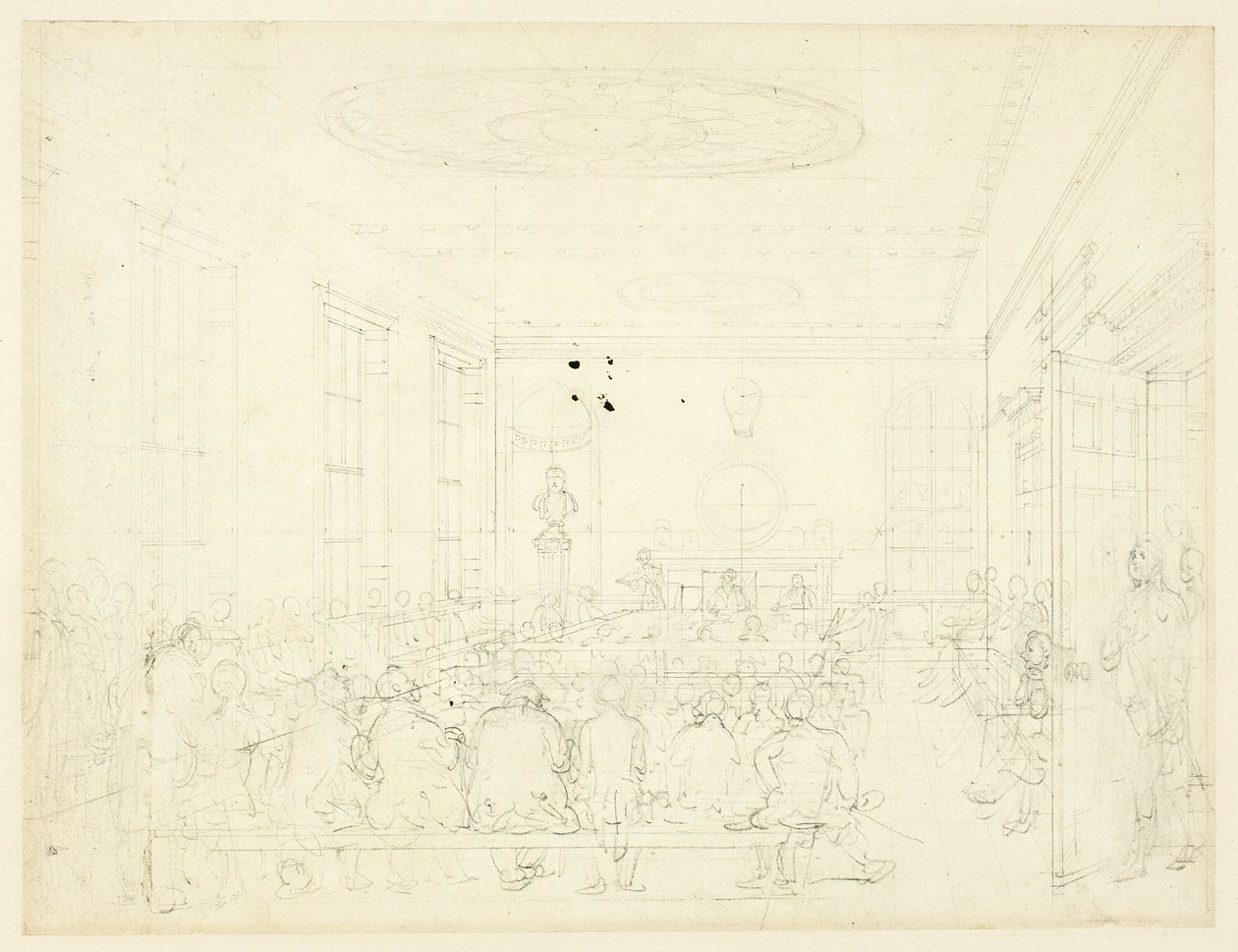 Estudio para la Sociedad para el Fomento de la Agricultura, de Microcosm of London de Augustus Charles Pugin