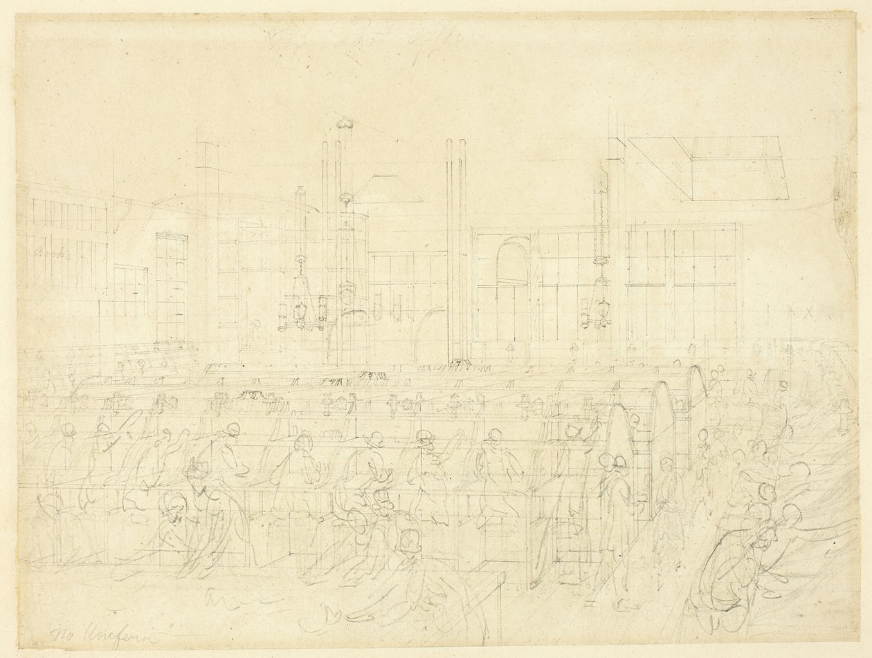 Estudio para la oficina de correos, de Microcosmos de Londres de Augustus Charles Pugin