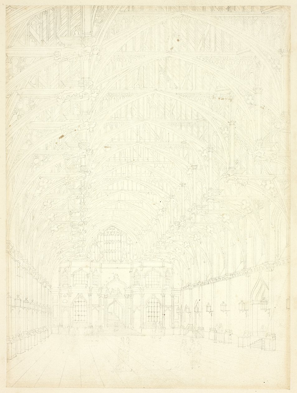 Estudio para Westminster Hall, de Microcosm of London de Augustus Charles Pugin