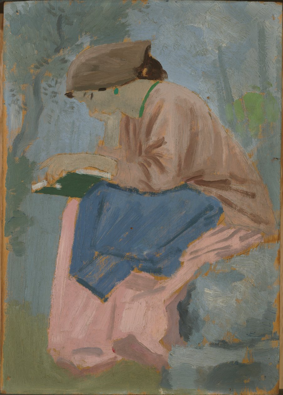 Una Mujer Leyendo - Estudio Provenzal de Augustus John