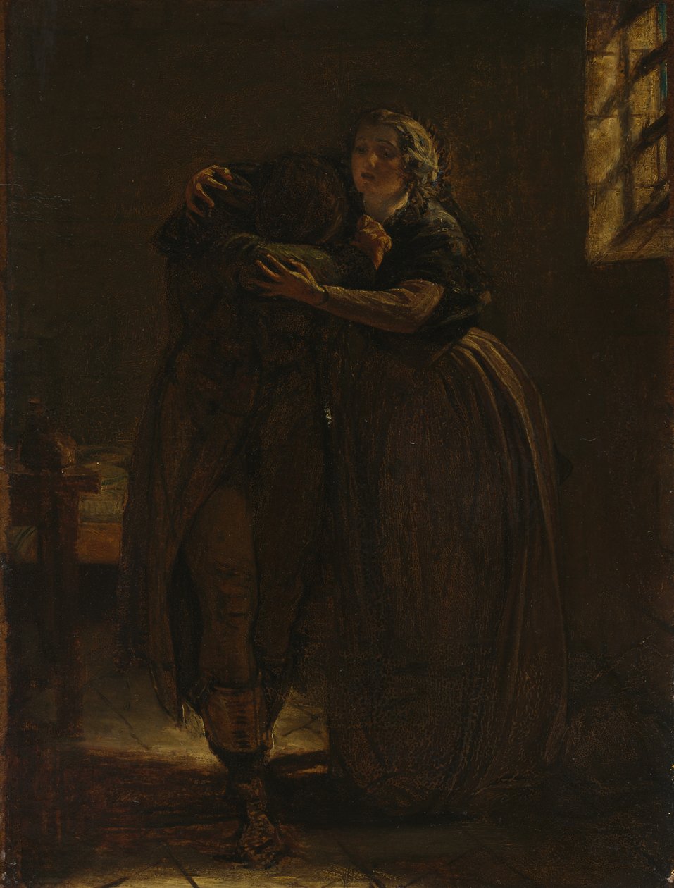 Estudio para "Ven a descansar en este seno mi propio afligido querido" de Augustus Leopold Egg