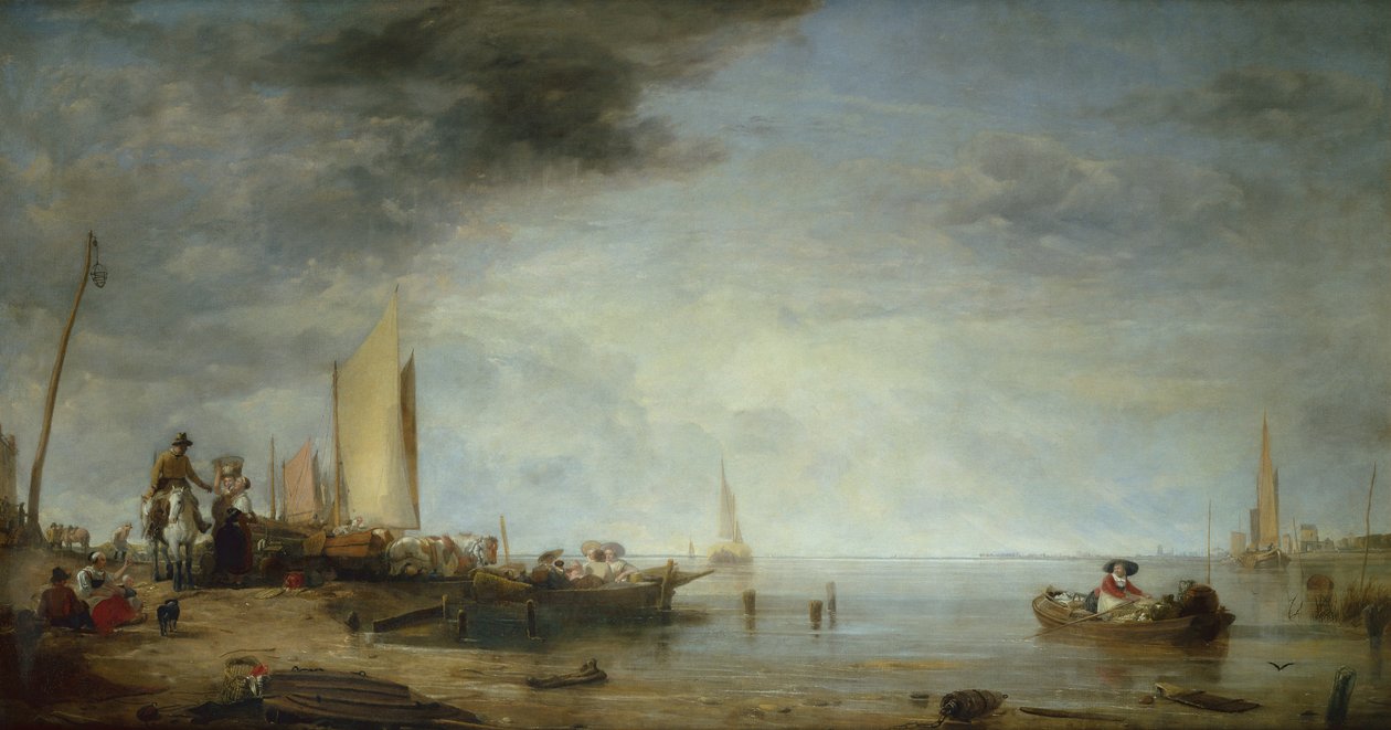 Barcos de mercado holandeses, Róterdam de Augustus Wall Callcott