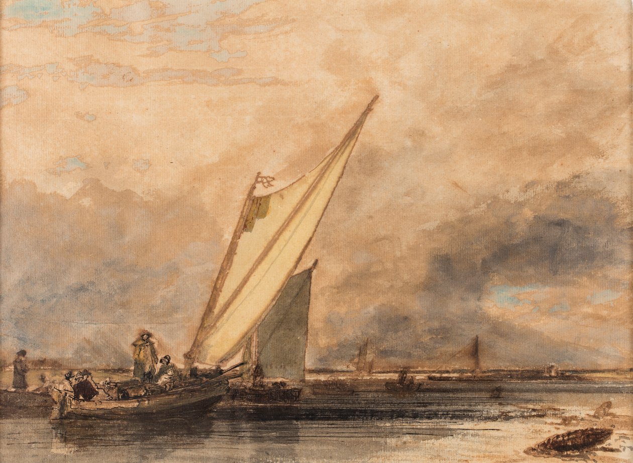 On the Medway, fecha desconocida (acuarela sobre papel) de Augustus Wall Callcott