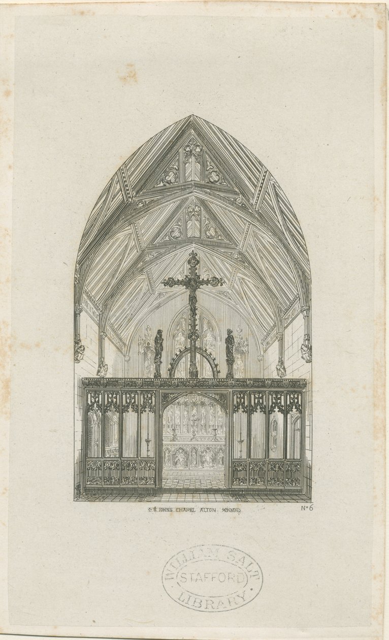 Alton - Interior de la Escuela del Convento de San Juan de Augustus Welby Northmore Pugin