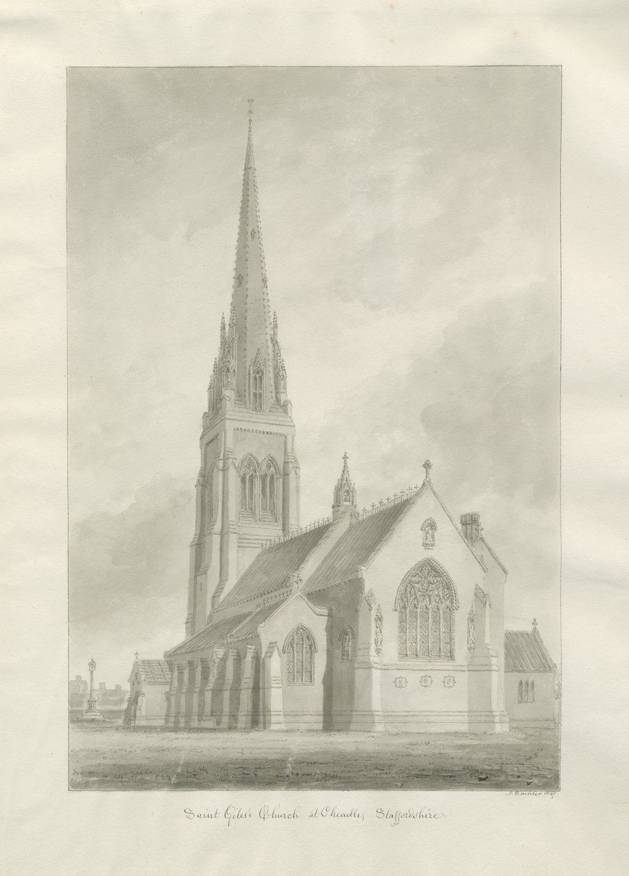 Cheadle - Iglesia Católica Romana (San Giles) de Augustus Welby Northmore Pugin