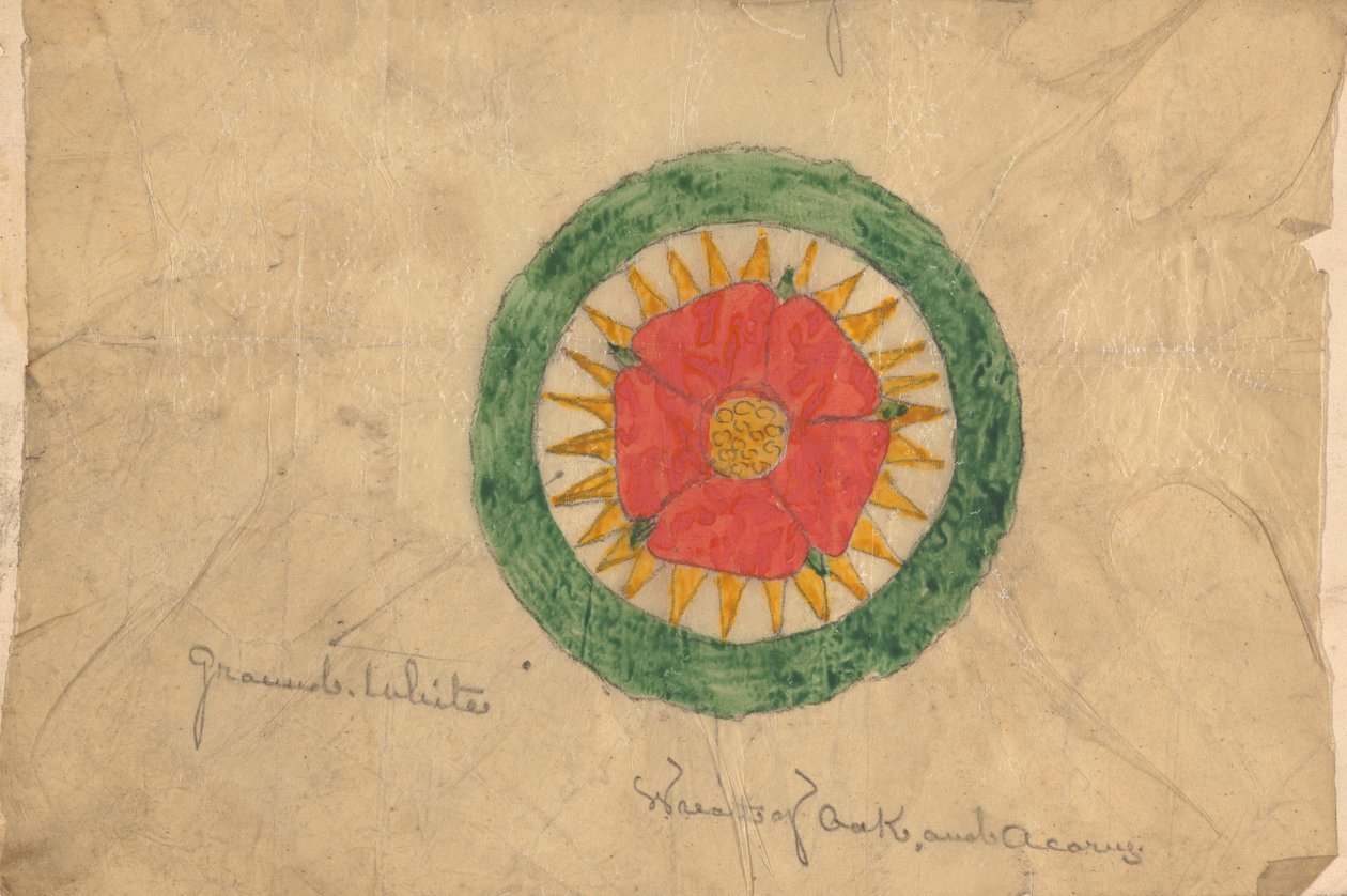 Diseño para una corona de roble y bellota, posiblemente relacionado con los diseños para la silla del orador de Augustus Welby Northmore Pugin