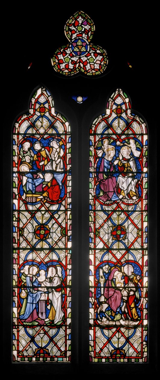 Ventana de la Capilla de la Virgen con Escenas de la Vida de la Virgen, 1851 de Augustus Welby Northmore Pugin