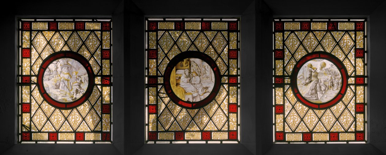 Ventanas de la Biblioteca con Róndeles Neerlandeses, c.1844 de Augustus Welby Northmore Pugin