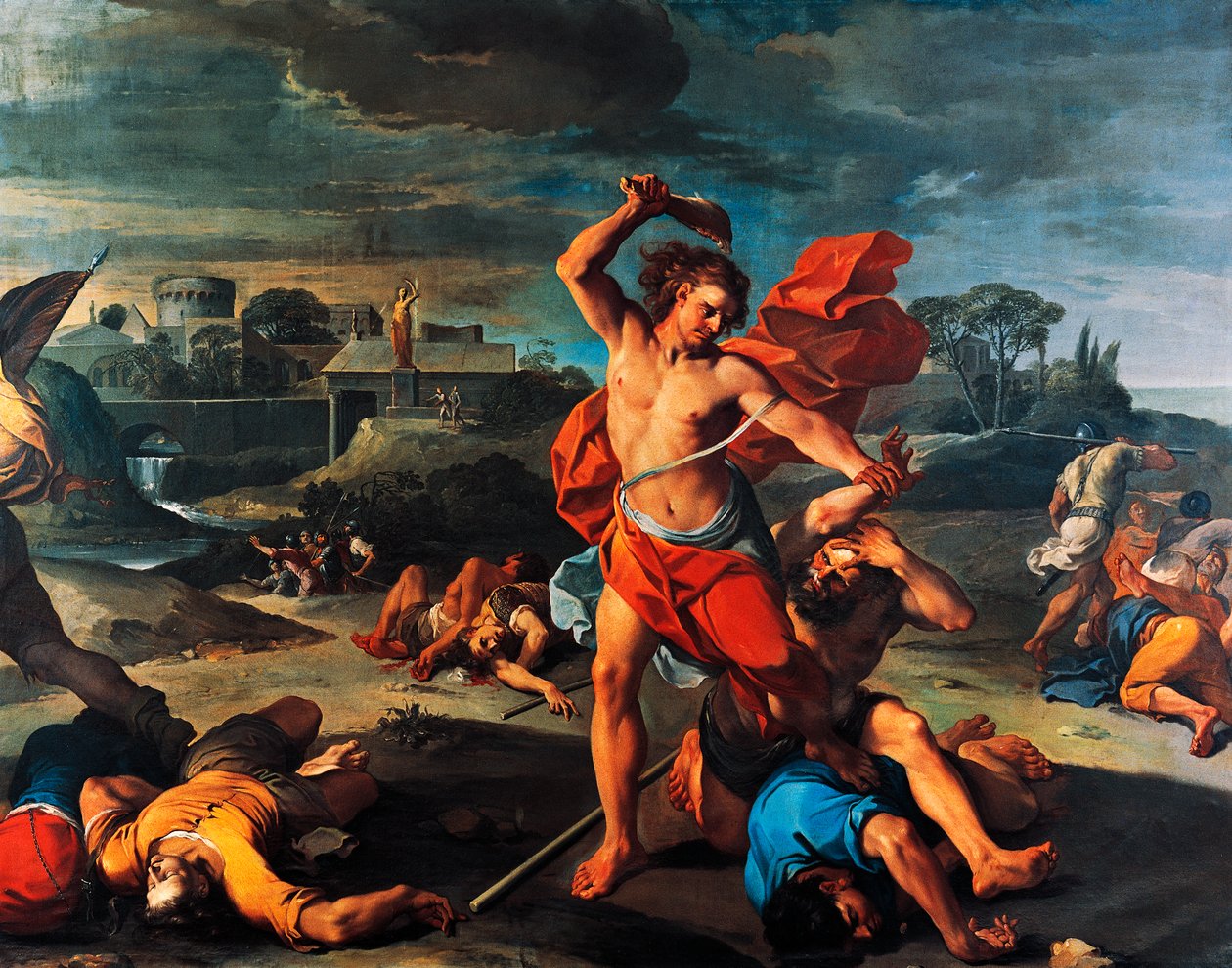 Sansón matando a los filisteos de Aureliano Milani