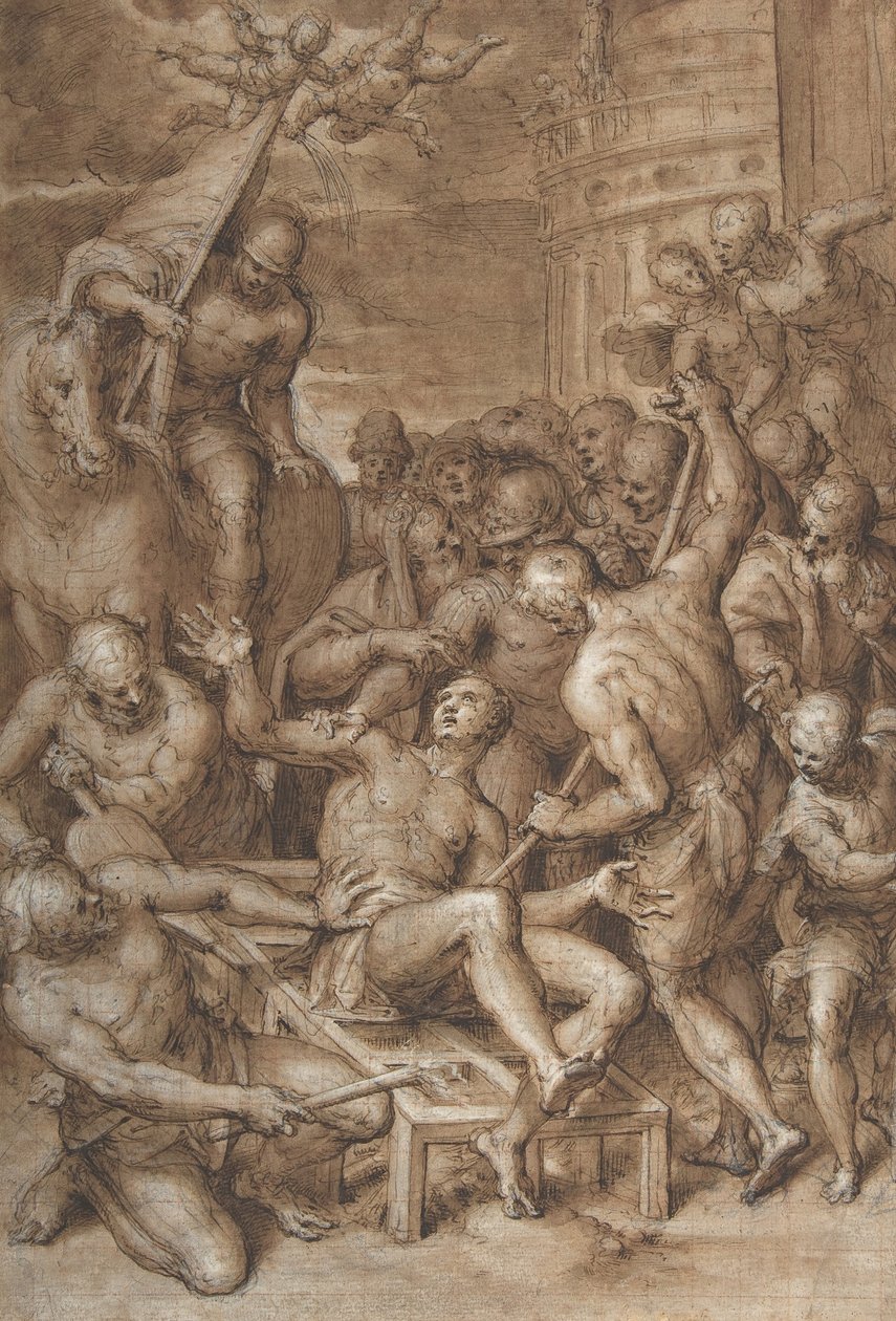El martirio de San Lorenzo, 1580s-principios de 1590s de Aurelio Luini