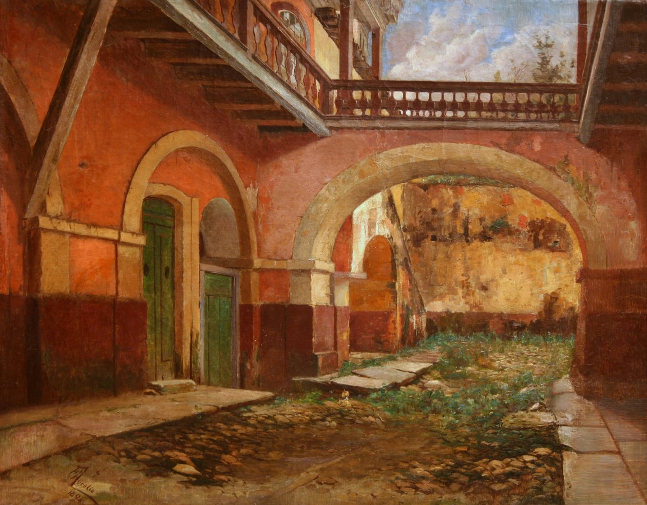 Patio de la "Casa dos Contos" en Ouro Preto de Aurelio de Figueiredo