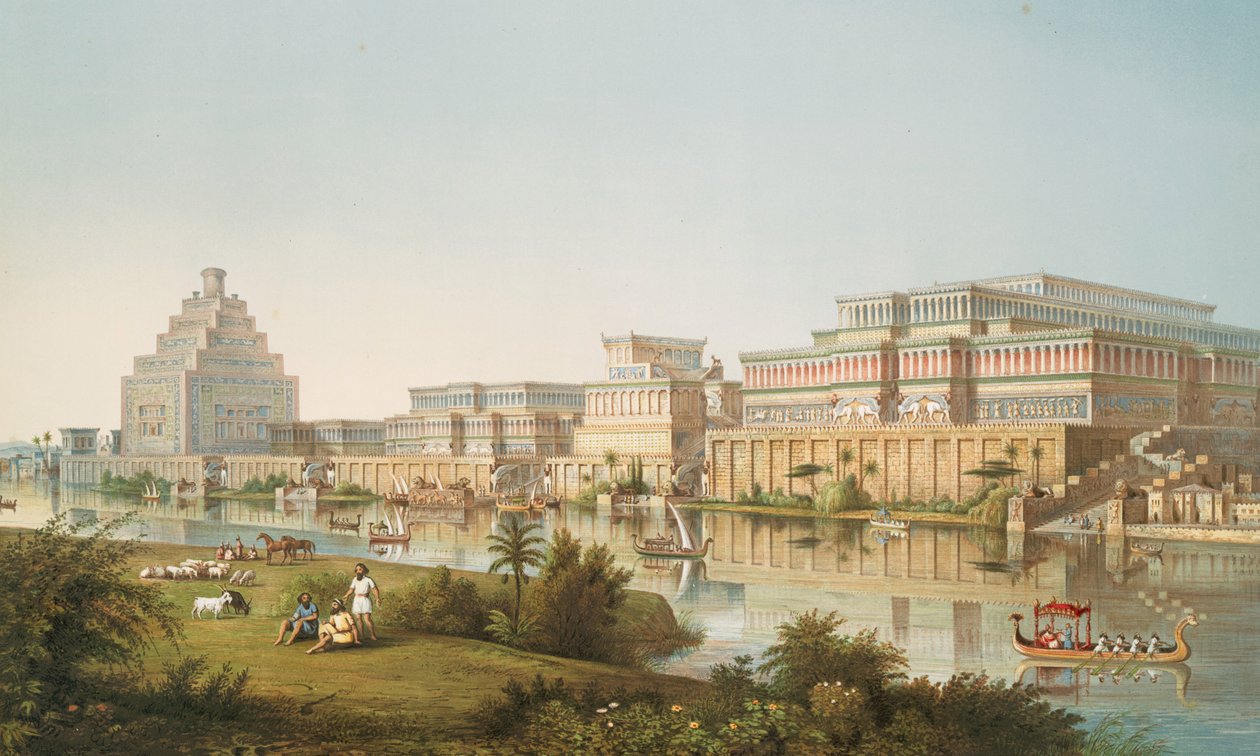 Los palacios de Nimroud [Calah] restaurados, 1853 de Austen Henry Layard