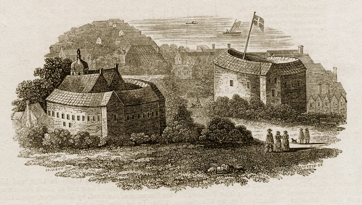 Bear Garden y Globe Theatre, Southwark, Londres, c. 1600-c. 1815 de Austin