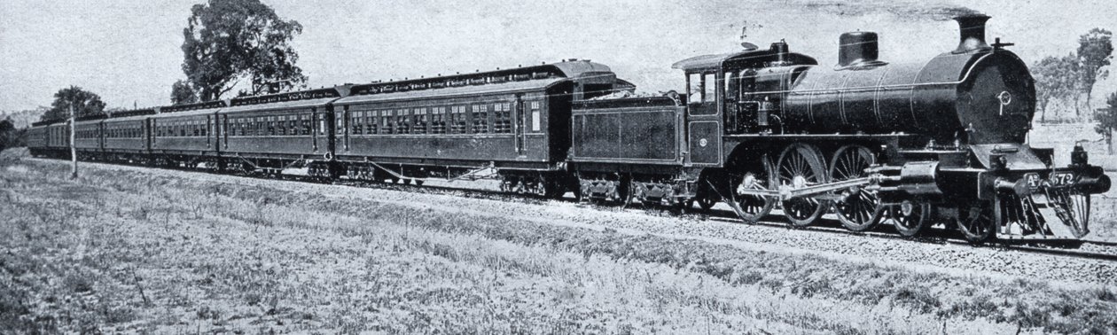 Expreso Melbourne-Sydney, c.1900, de `Under the Southern Cross - Glimpses of Australia, publicado por el Departamento de Asuntos Exteriores, Melbourne, 1908 de Australian Photographer
