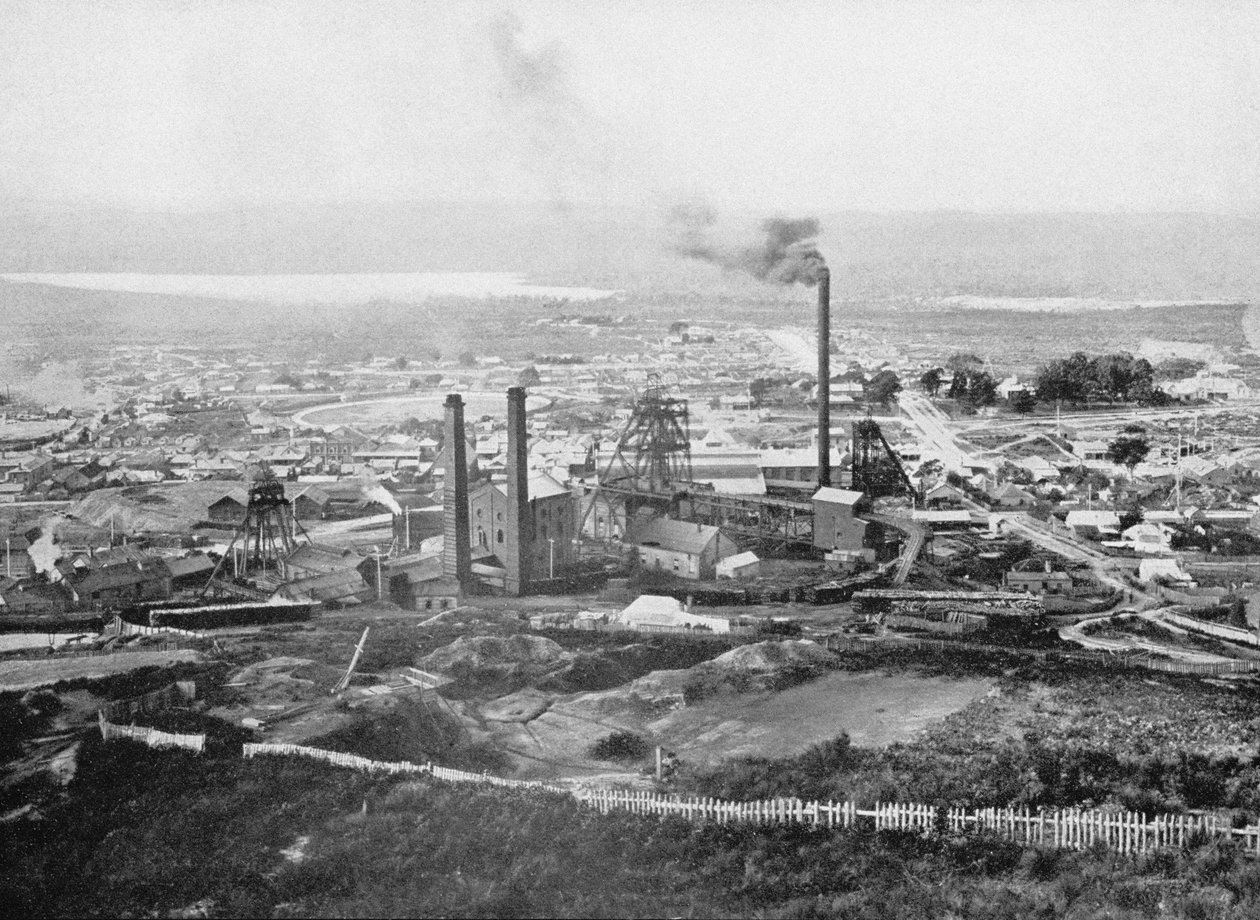La mina de oro de Tasmania, Beaconsfield, Tasmania, c.1900, de 