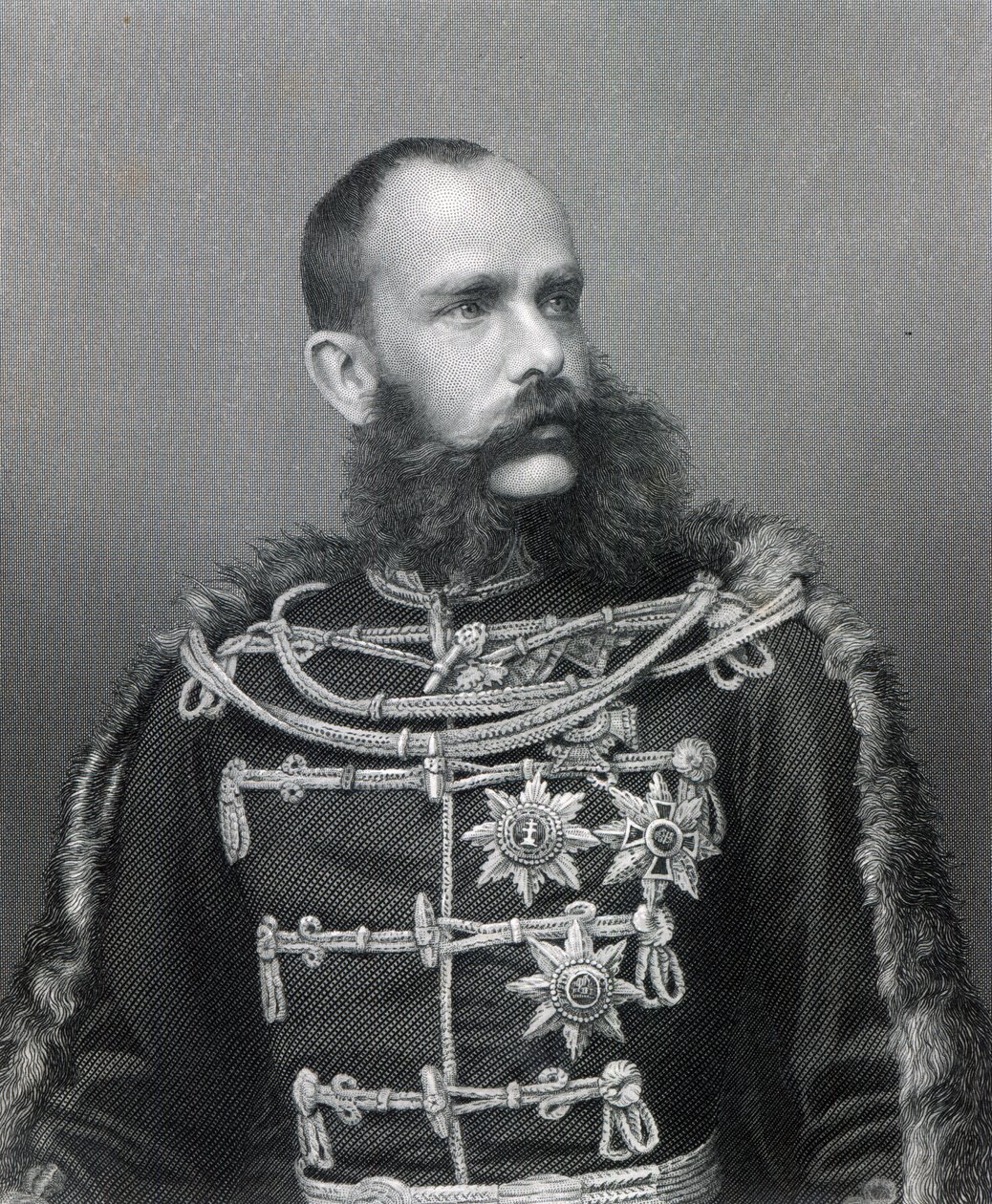 Emperador Francisco José I de Austria, grabado por George J. Stodard de Austrian Photographer
