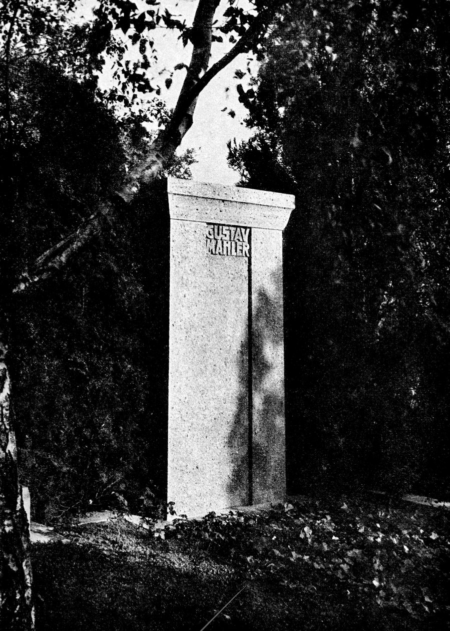 Vista de la lápida de Gustav Mahler de Austrian Photographer