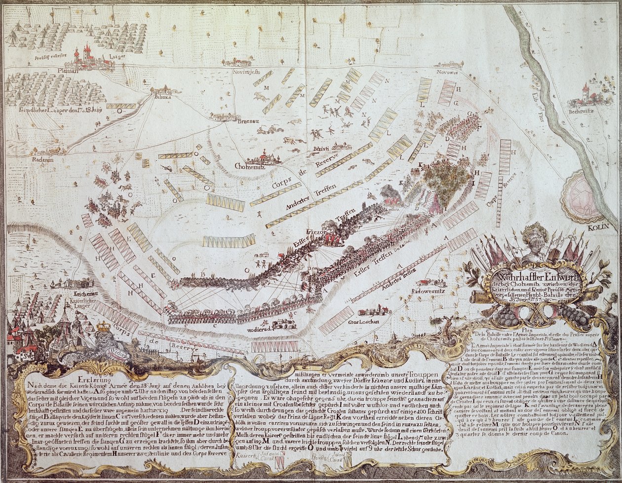 Batalla de Kolin en Bohemia, 18 de agosto de 1757 de Austrian School