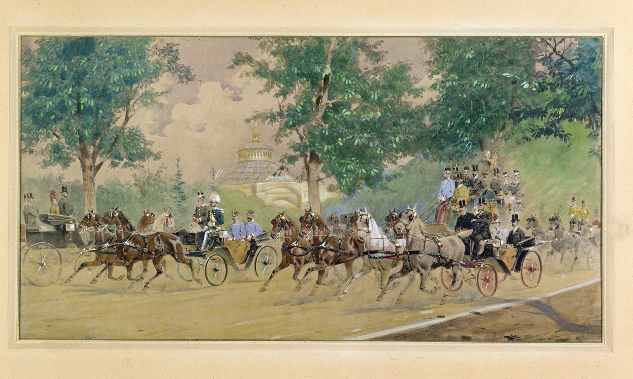 Paseo en carruaje cerca de la Rotonda, Viena de Austrian School