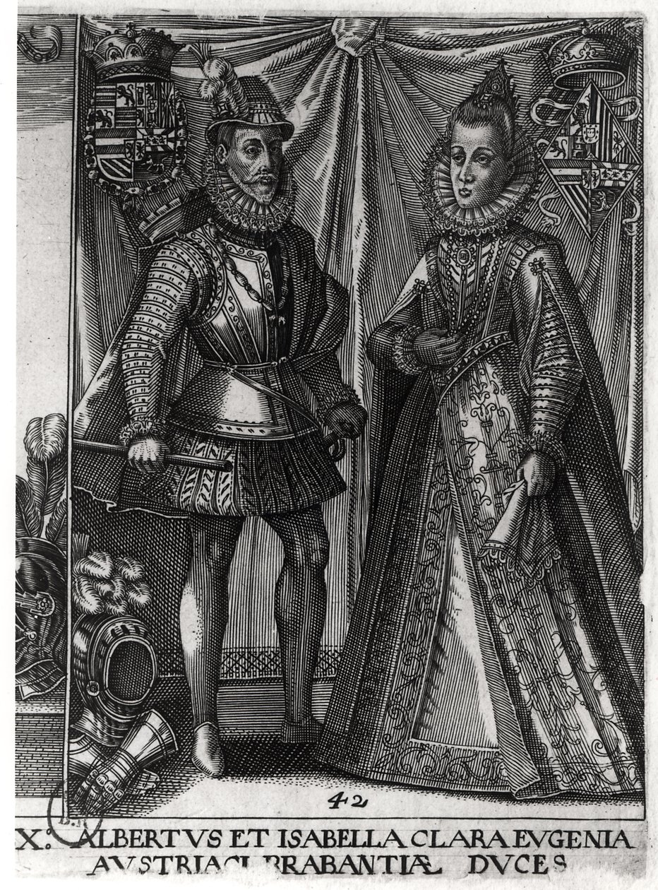 Retrato de Alberto, Archiduque de Austria (1559-1621) y su esposa Isabel Clara Eugenia (1566-1633) Archiduquesa de Austria, 1613 de Austrian School