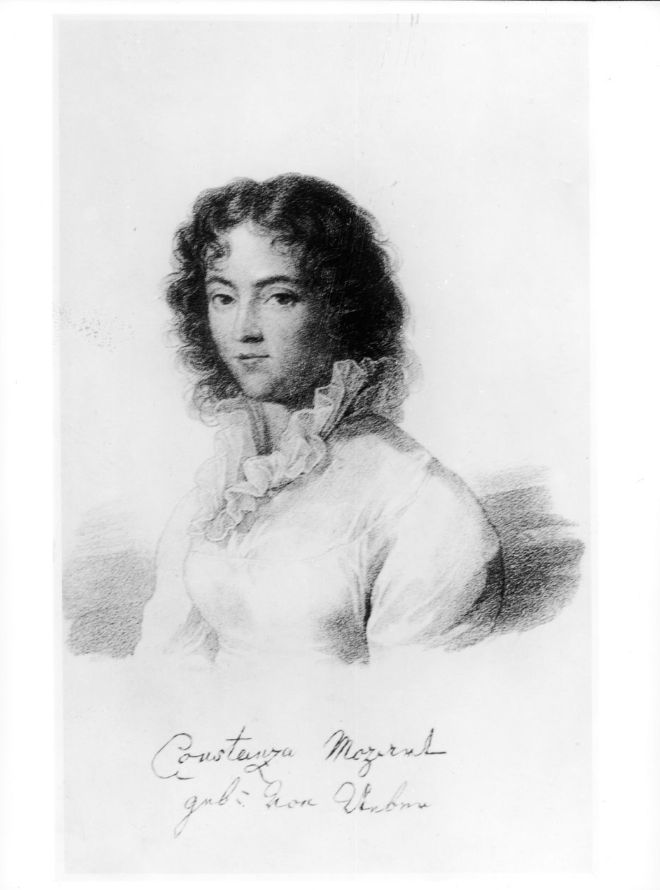 Retrato de Constanze Mozart (1762-1842) 1828 de Austrian School