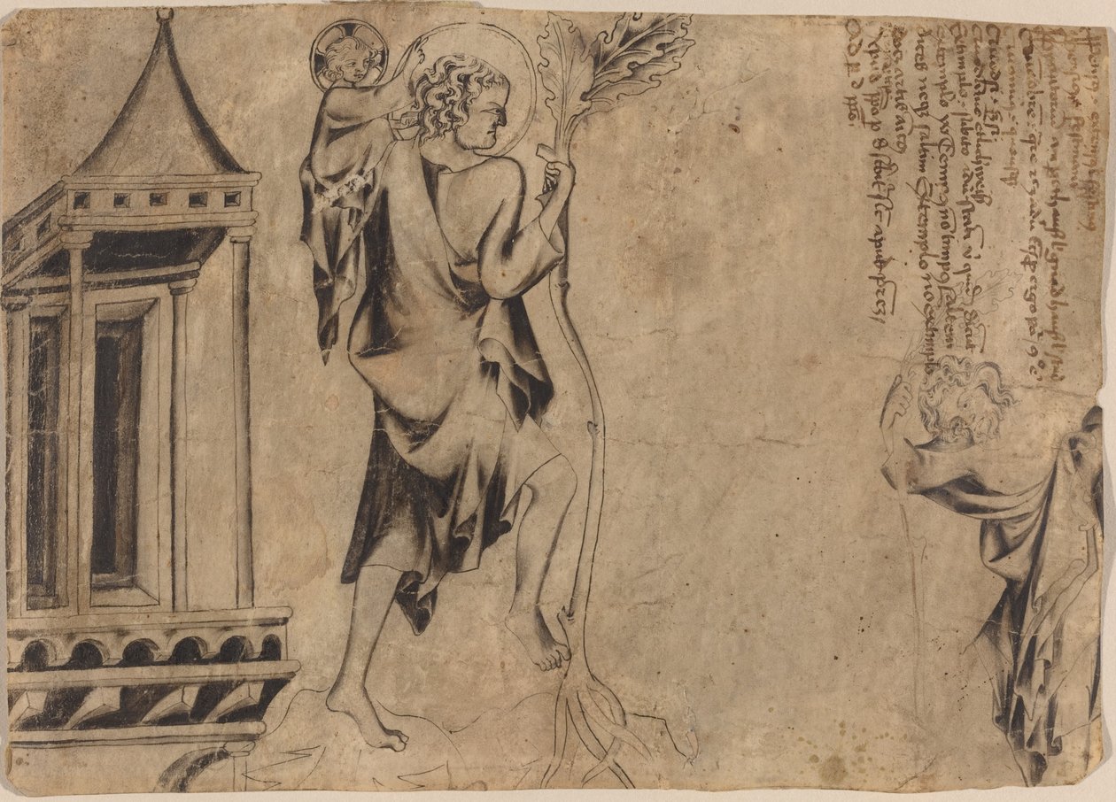 Un edículo con dos estudios de San Cristóbal de Austrian 14th Century