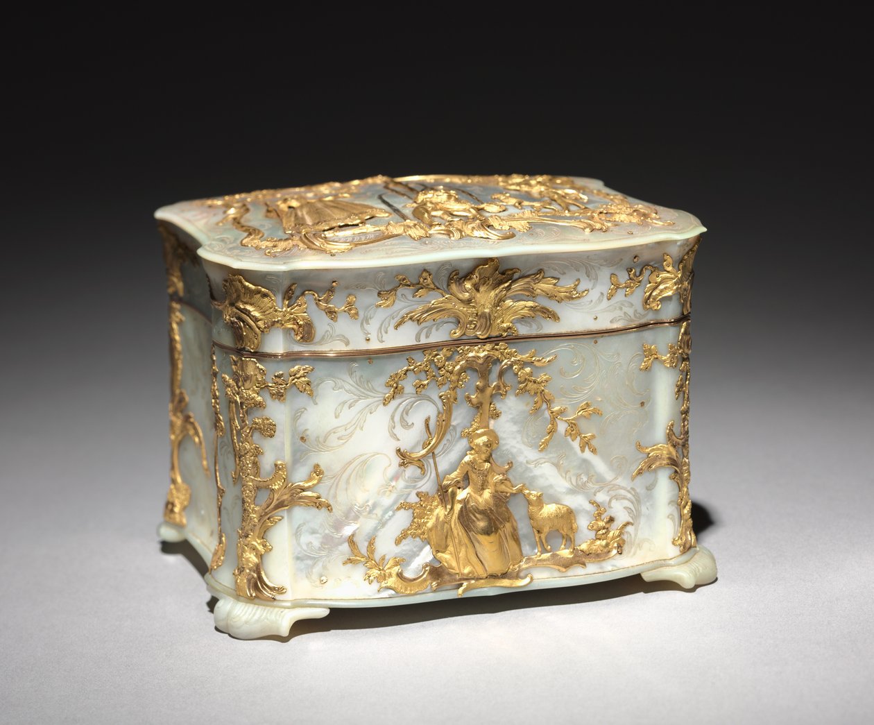 Caja de oro y nácar, c.1765 de Austrian School