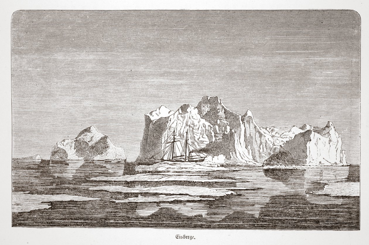 Icebergs, con el Tegetthoff, 1876 de Austrian School