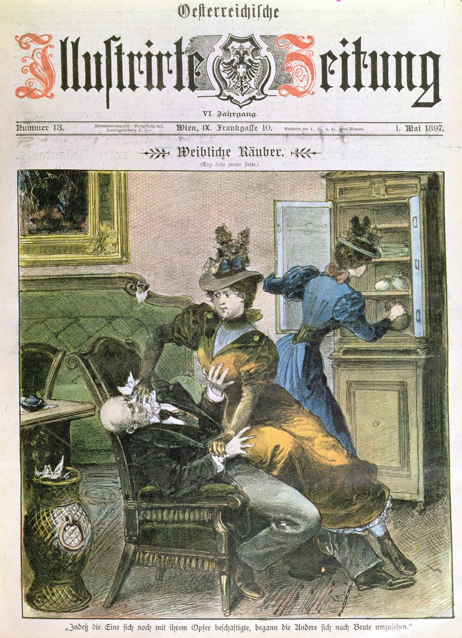 Damas Ladronas, portada de la Illustrierte Zeitung, mayo de 1897 de Austrian School