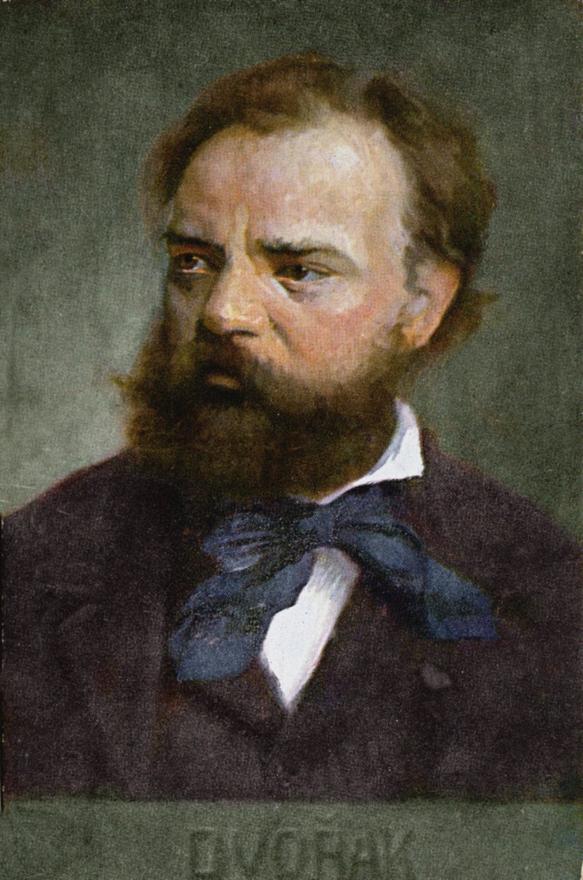 Postal que representa a Antonin Dvorak (1841-1904) antes de 1914 de Austrian School